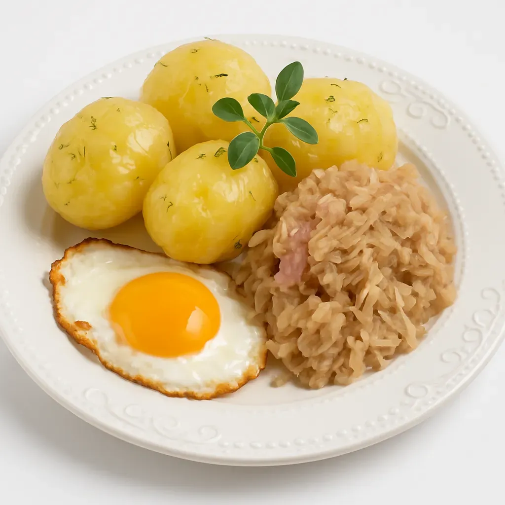 A savory and comforting Polish-style braised cabbage dish that pairs well with hearty main courses like pork chops and potatoes.