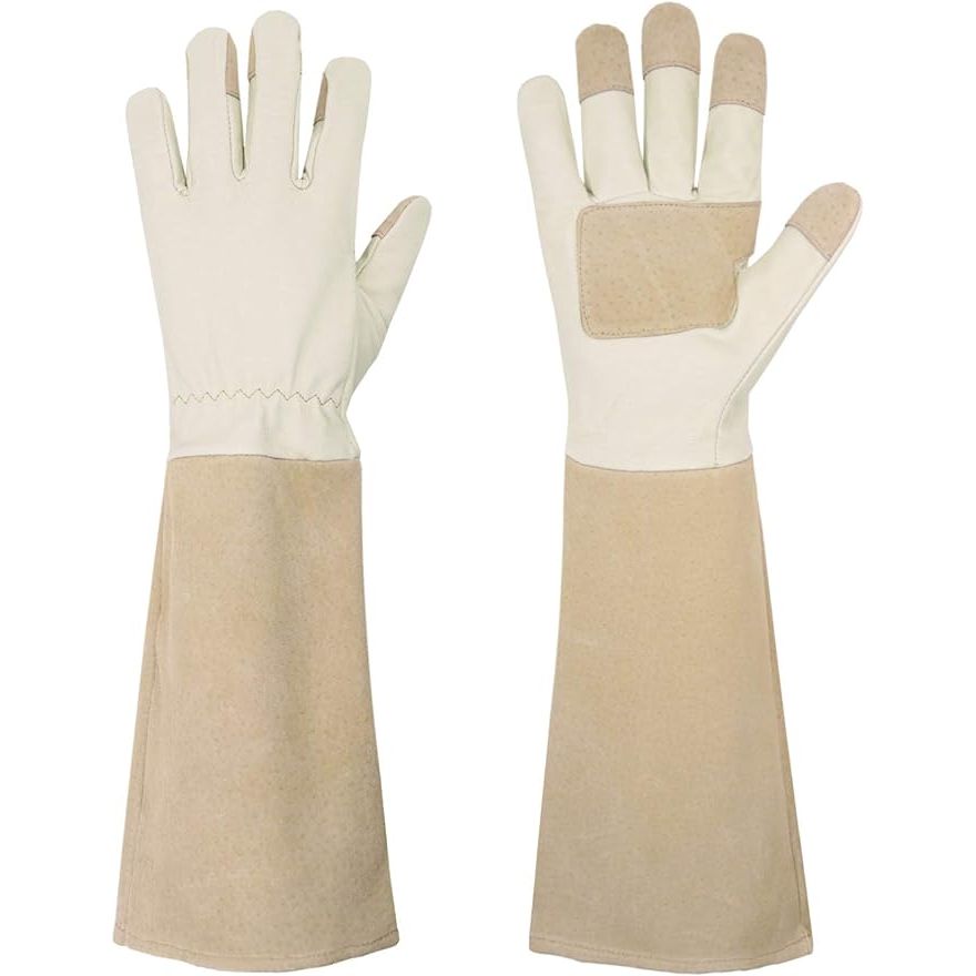 The HANDLANDY Rose Pruning Gloves are designed for both men and women who love gardening. These gloves are specifically made to protect your hands from thorns and sharp objects while working in the garden. They are made from high-quality pigskin leather that is breathable and durable, providing a comfortable fit for extended use.