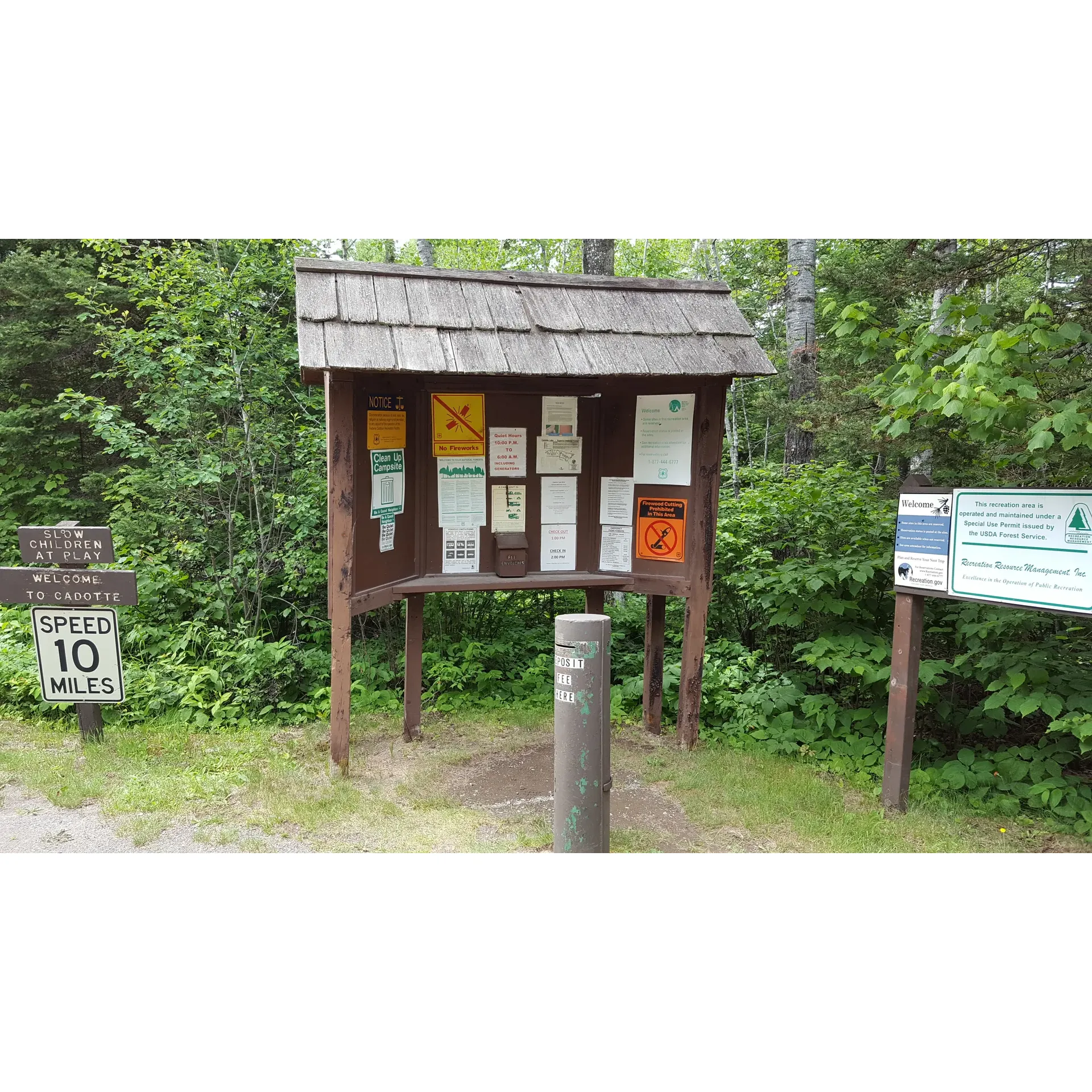 Cadotte Lake Campground offers visitors a rustic and tranquil escape into the lush embrace of nature. This charming outdoor haven offers spacious and private campsites, perfect for those seeking solitude or a family-friendly retreat. The campground shines with well-maintained grounds thanks to the diligent care of welcoming and attentive hosts, ensuring every corner of the camp remains pristine and inviting.

Visitors can enjoy the simplicity of camping without hookups, finding comfort in the convenience of a well for water access in each loop. Fishing enthusiasts will be delighted with the abundant opportunities for a good catch, adding to the list of enjoyable activities available on-site.

A day-use area serves as a hub of communal gatherings and leisure with an inviting picnic area, beach, and boat dock, offering endless hours of recreation. The beach is particularly attractive for families, providing a safe, roped-off swimming area that both adults and children can enjoy.

Each campsite comes equipped with familiar comforts such as a picnic table and fire ring and often includes a direct path to the lake, allowing for serene views and easy access for boating or fishing. The campground features a Federal Forest Service boat ramp with a convenient dock, and for those eager to swim, the crystal-clear water beckons from the well-kept swim beach.

Attention to detail is evident as vault toilets are exceptionally clean, with daily tending contributing to the overall positive experience of campers. The respect for tranquility and safety is upheld through the enforcement of noise and fire rules, ensuring all can savor their stay in peace.

The bonus of full cell phone reception at the campsite ensures guests can stay connected even as they disconnect from the hustle and bustle of daily life. It is recommended to select a lakeside site to take advantage of the refreshing breezes and picturesque views.

In this secluded paradise, only a short drive from the popular tourist sites of the north shore, visitors can immerse themselves in the peaceful surroundings. Whether it's a weekend getaway or an extended stay, Cadotte Lake Campground is the ideal destination for revitalizing the spirit and enjoying the beauty of the outdoors with friends and family. Description by ChatGPT.