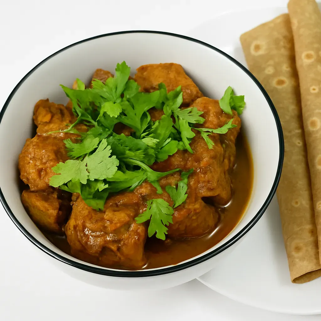 A healthier version of the traditional Indian Malai Chicken Curry that is high in protein and low in calories, perfect for nutritious meals without compromising flavor.
