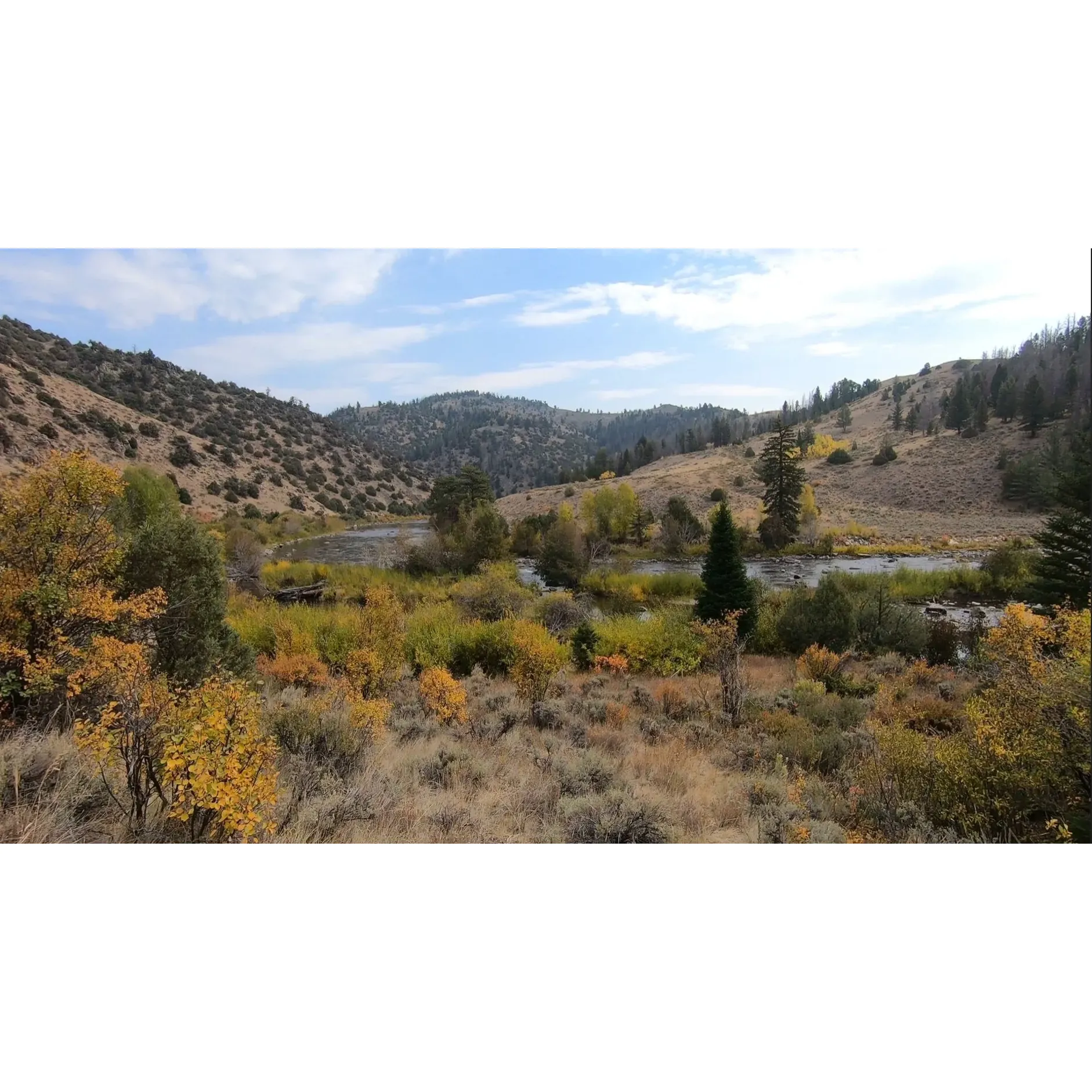 Six Mile Campground beckons outdoor enthusiasts with its serene atmosphere and easy access to nature's splendor. The campground boasts impeccably maintained restrooms and well-groomed trails leading adventurers to a pristine river that awaits, offering a perfect landscape for those eager to engage in exhilarating water wading, casting a line for a fulfilling day of fishing in the steep, picturesque canyon.

The campground provides an array of shaded spaces specifically designed for tent campers, complemented by a selection of convenient pull-through spots to accommodate larger RVs. Each campsite is equipped with high-quality fire pits featuring integrated BBQ grates, allowing guests to enjoy a true outdoor cooking experience surrounded by the beauty of the natural environment.

Immerse yourself in the tranquility that Six Mile Campground offers. Here, quiet solitude is abundant, with the calm being only occasionally punctuated by the gentle sounds of river enthusiasts making their way to the water for rafting and kayaking adventures.

Delight in the magic of winter camping, where snowstorms transform the setting into a tranquil, winter wonderland teeming with wildlife, including the majestic mule deer.

Whether seeking a restful overnight stopover or an extended retreat into the wilderness, Six Mile Campground serves as a perfect choice for those in search of a peaceful escape, unrivaled night's rest, and an unforgettable encounter with the great outdoors. With its stunning natural backdrop and commitment to offering a secluded haven, visitors are sure to revisit this charming destination time and time again. Description by ChatGPT.