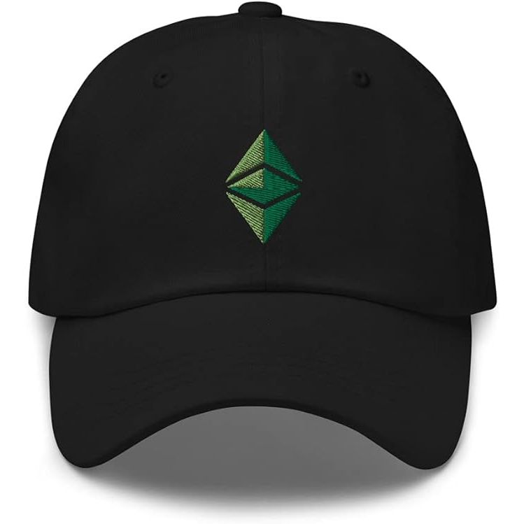 Ethereum Classic Crypto Embroidered Dad hat ETC Cryptocurrency Logo Hat image