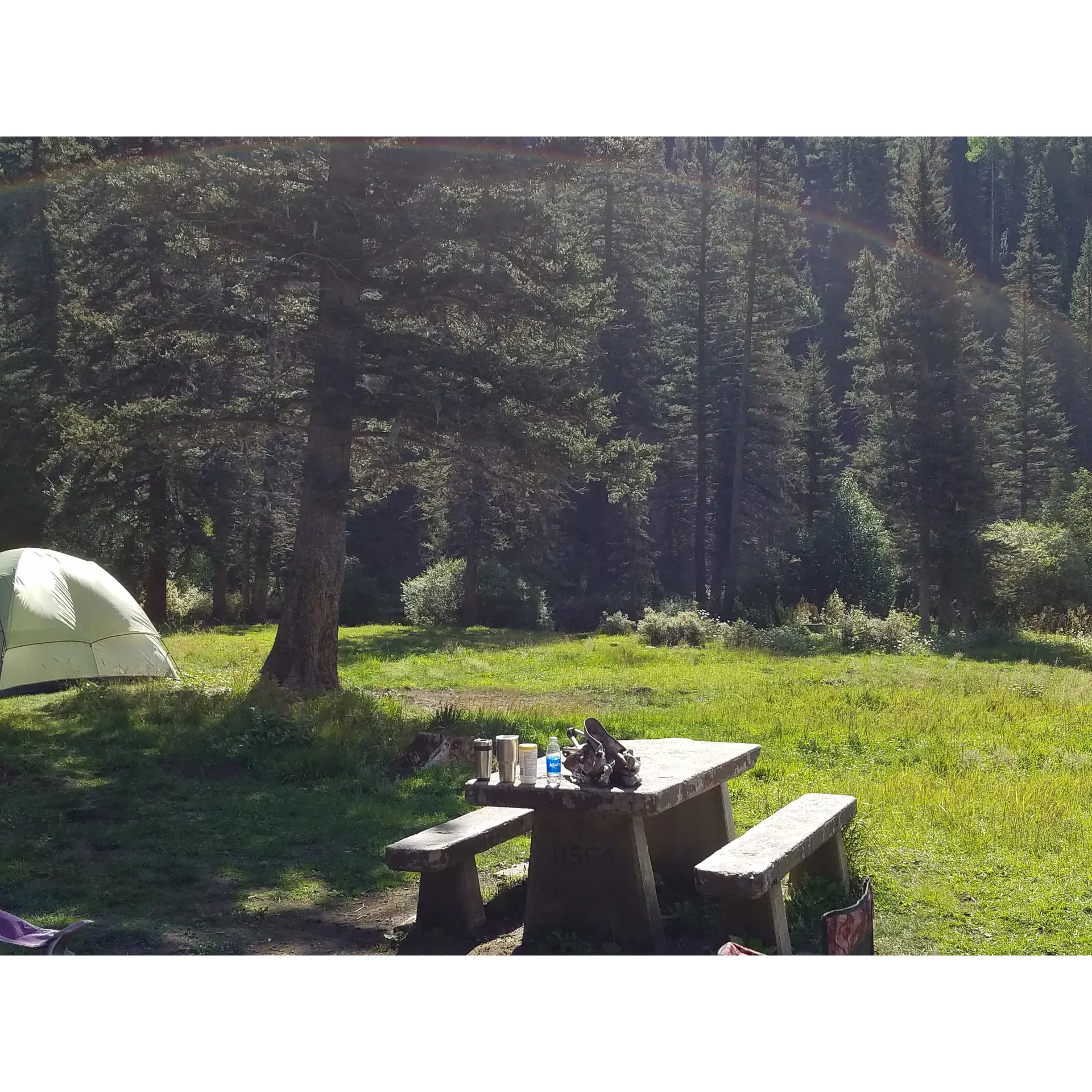 Surrounded by the pristine beauty of a high-desert landscape, Upper La Junta Campground offers a tranquil retreat for outdoor enthusiasts of all stripes. Ideally situated for accessibility, the campground features well-maintained roads that receive regular attention, ensuring that even those arriving by passenger vehicle can navigate to their destination with ease and start their outdoor adventure without delay.

Guests are consistently impressed by the campground's developed sites, each equipped with amenities to enhance the camping experience. Revel in the convenience of on-site vault toilets that are maintained with cleanliness in mind. Additionally, strategically placed dumpsters near most campsites make it simple for visitors to manage their waste, keeping the natural surroundings unspoiled for everyone to enjoy.

For those who appreciate the thrill of angling, Upper La Junta Campground does not disappoint. The gentle murmur of a nearby small creek, teeming with trout, beckons fishing enthusiasts to cast their lines just a few steps away from their campsite. The occasional high grass adds to the campground's wild charm, inviting a closer communion with nature.

Adventure seekers and lovers of off-road exploration will find themselves at home here. With an array of trails to discover and an inviting atmosphere for both lone campers and larger groups, everyone can find their special spot. The considerate and friendly camping community only adds to the welcoming ambiance of the area.

Embrace the rare opportunity to disconnect completely from the digital world, as cell phone service perfects the off-the-grid experience that Upper La Junta Campground offers. This disconnect encourages campers to fully immerse themselves in the scenic wonders of the location and the joy of uninterrupted personal connections.

For those journeying from Santa Fe, the drive itself is a treat. Choosing the Scenic Byway through Taos adds an extra layer of visual splendor to the journey, setting the tone for a memorable camping trip. With its captivating charm and array of amenities for comfort and adventure, Upper La Junta Campground stands out as a premier destination for anyone seeking an idyllic outdoor escape. Description by ChatGPT.