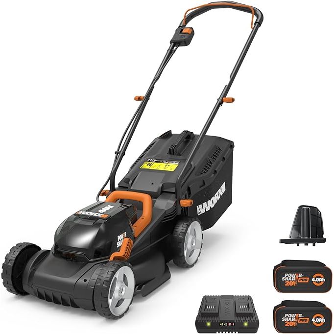 The Worx 40V 14" Cordless Lawn Mower is ideal for small yards, providing a compact and lightweight solution for maintaining your lawn. This 2-in-1 battery-powered lawn mower cuts quietly, making it perfect for residential areas where noise may be a concern.