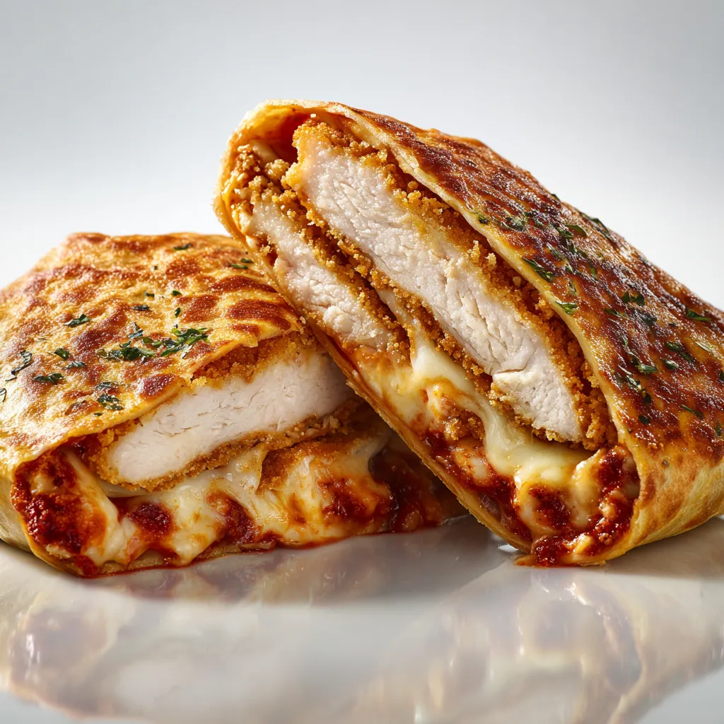 Combining the comfort of Italian-American Chicken Parmesan with the handheld delight of a Tex-Mex crunchwrap, this recipe offers a fusion dish that's both delicious and protein-rich.
