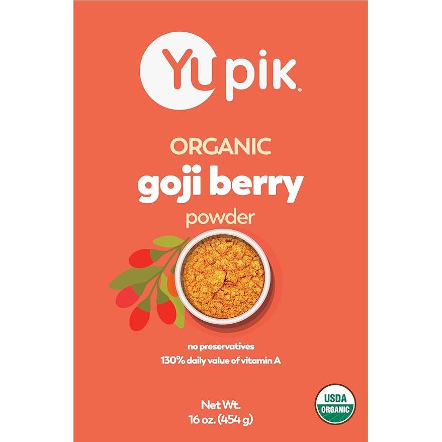 Yupik Organic Goji Powder is a 1 lb pack of Non-GMO, vegan, and gluten-free superfood. Goji berries have been used in traditional Chinese medicine for centuries and are known for their high nutritional value.