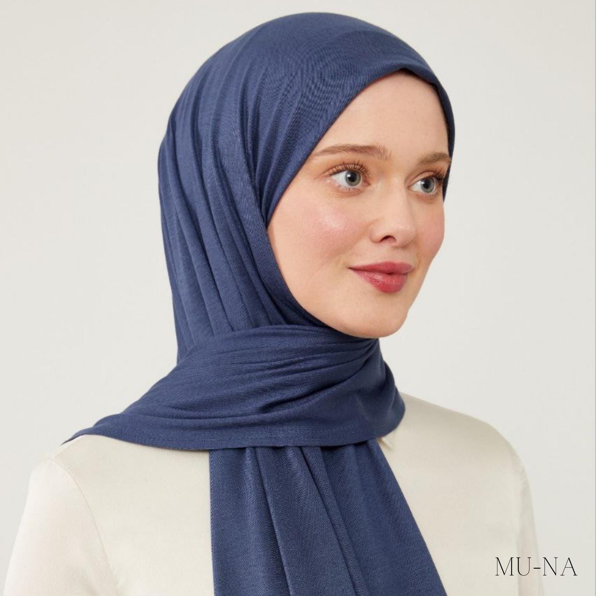 Hijab Soft Organic Cotton Scarf Women Shawl Ready to Wear Wrap Muslim Women Plain Islamic Head Scarfs Muslim Hijab Breathing Flexible Cotton