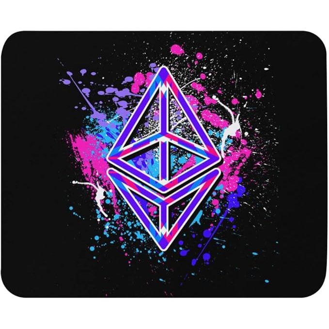 The Ethereum ETH cryptocurrency mouse pad is a specialized accessory for enthusiasts of the Ethereum digital currency. It typically features the Ethereum logo or related graphics, offering a unique and stylish addition for fans of the cryptocurrency.