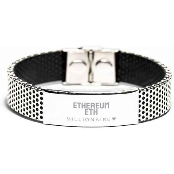 The stainless steel bracelet for Crypto Investor Trader is an elegant and functional gift for those involved in the world of cryptocurrencies. Made from durable and resilient material, the bracelet is a way to express interest and dedication to crypto asset investment.