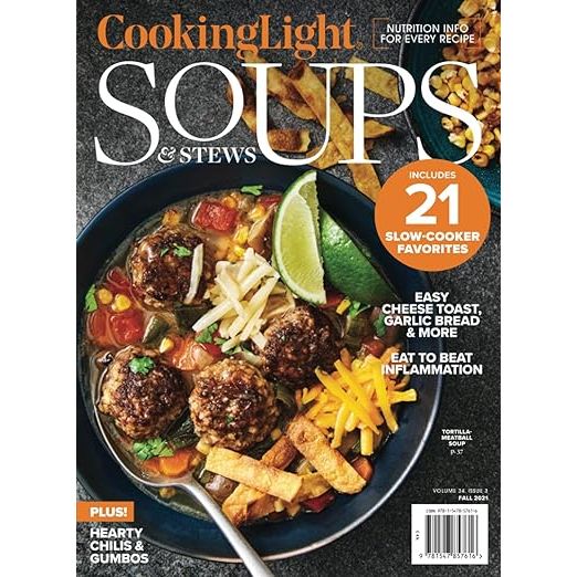 Immerse yourself in the art of wholesome cooking with Cooking Light Soups & Stews—the essential guide to over 100 delectable recipes that bring both flavor and nutrition to your table. Crafted by the culinary experts at Cooking Light magazine, this cookbook is a treasure trove for home chefs who prioritize health without compromising taste.