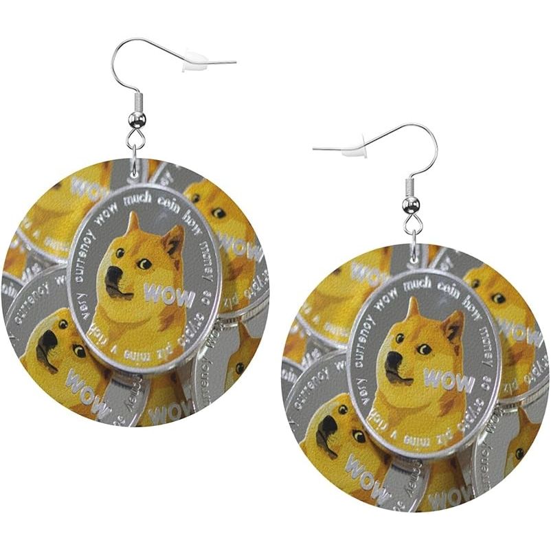 These lightweight simple earrings feature a charming design inspired by the popular Dogecoin cryptocurrency's symbol, Shiba Inu. The earrings are perfect for women who want to show off their love for dogs and digital currency in a stylish and subtle way.