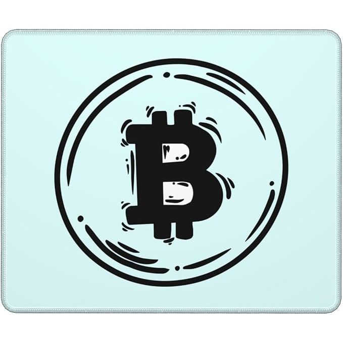 The Bitcoin Mouse Pad is a 10x12 inch square mouse pad designed for use with laptops and office desks. It features a non-slip rubber base to ensure stability during use, and is waterproof to protect against spills and stains.