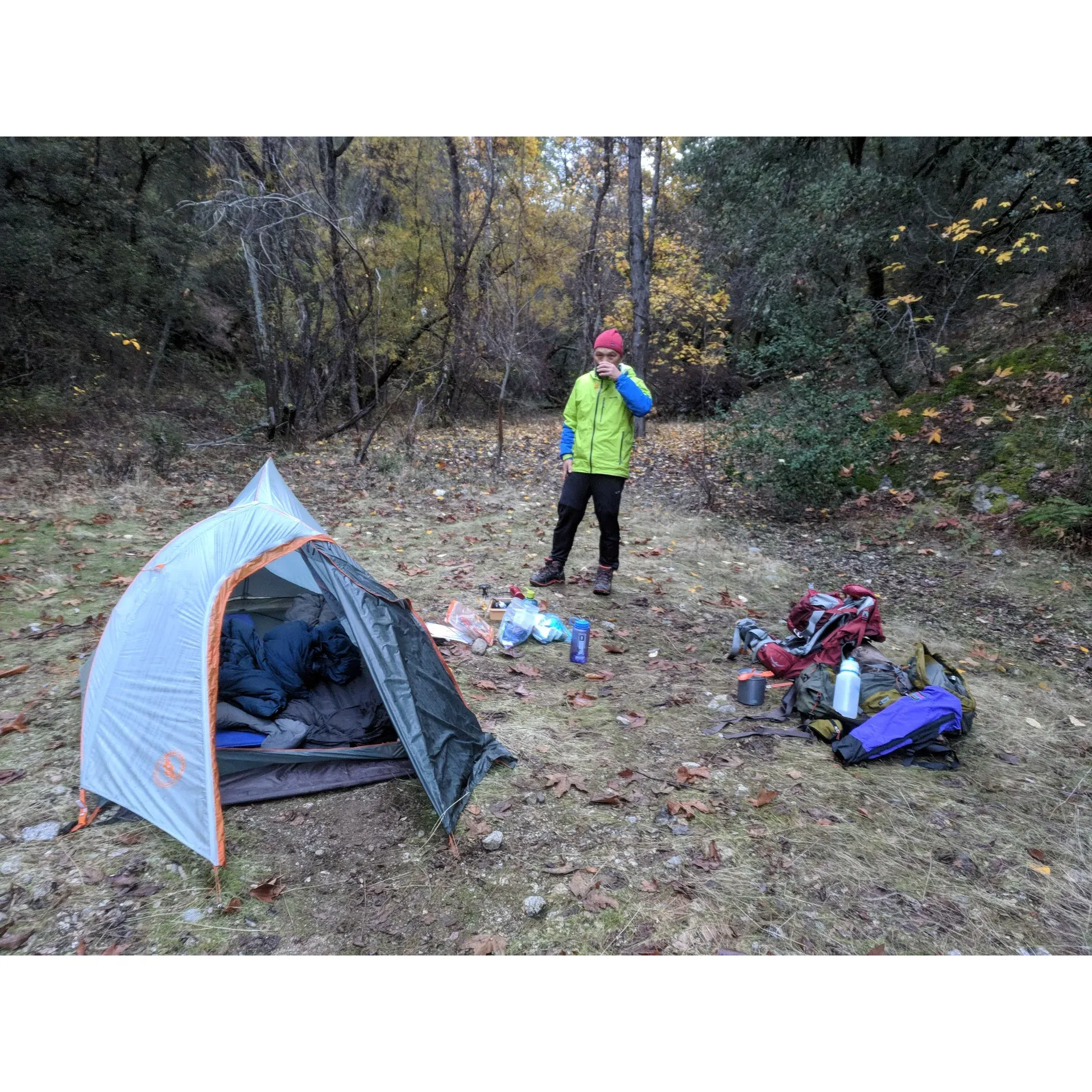 Tassajara Creek Campground offers an inviting outdoor experience for backpackers who appreciate the tranquility of a shaded retreat along with convenient water access. This picturesque setting is within a reasonable trek for avid hikers, starting from Arroyo Seco Campground. The 5-mile route presents an enchanting mix of terrains, rewarding adventurers with breathtaking views of the gorge and the majestic peaks of the Ventana Wilderness.

The journey to the campground is as fulfilling as the stay, with the first half following a fire road that opens up the landscape for awe-inspiring panoramas. The latter stretch becomes an intimate encounter with nature on a single-track path that meanders through lush forests and alongside the serene south-side streams feeding into Tassajara Creek. Here, the soothing sounds of flowing water complement the chorus of local wildlife, enhancing the area’s peaceful ambiance.

Tassajara Creek Campground truly shines as an accessible escape for those looking to immerse themselves in the natural splendor of the wilderness, where the crisp air and the rustle of leaves are the backdrop to an idyllic outdoor adventure. Description by ChatGPT.