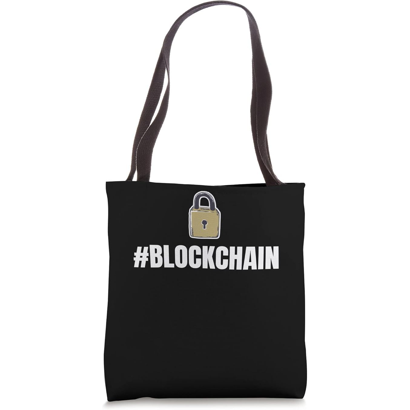 Crypto Currency Blockchain Hashtag Blockchain Tote Bag image