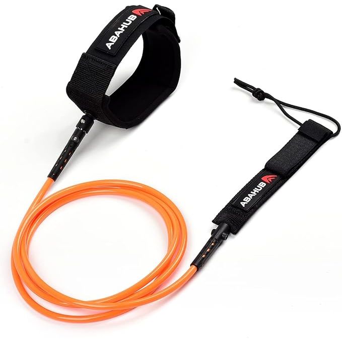 The Abahub Premium Surfboard Leash is a high-quality leash designed for use with shortboards or longboards. Available in lengths of 6, 7, 8, 9, and 10 feet, this leash is suitable for a variety of board sizes and rider preferences. The leash is straight and made from durable materials to ensure maximum strength and reliability in the water.