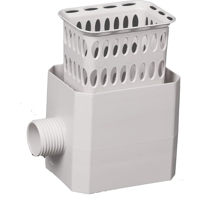 The Flex-Drain 37043 Catch-A-Raindrop Rainwater Colander Kit is a drainage solution designed to catch rainwater and prevent debris from clogging your gutter system. This kit comes with a 3 x 4-inch colander that fits easily into standard downspouts, allowing rainwater to flow freely while filtering out leaves, twigs, and other debris.