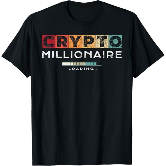 The Crypto Millionaire Shirt is a vintage-inspired t-shirt designed for those who are passionate about cryptocurrencies, specifically Bitcoin. The shirt features a unique and eye-catching design that combines the nostalgia of retro style with the modern appeal of cryptocurrency.