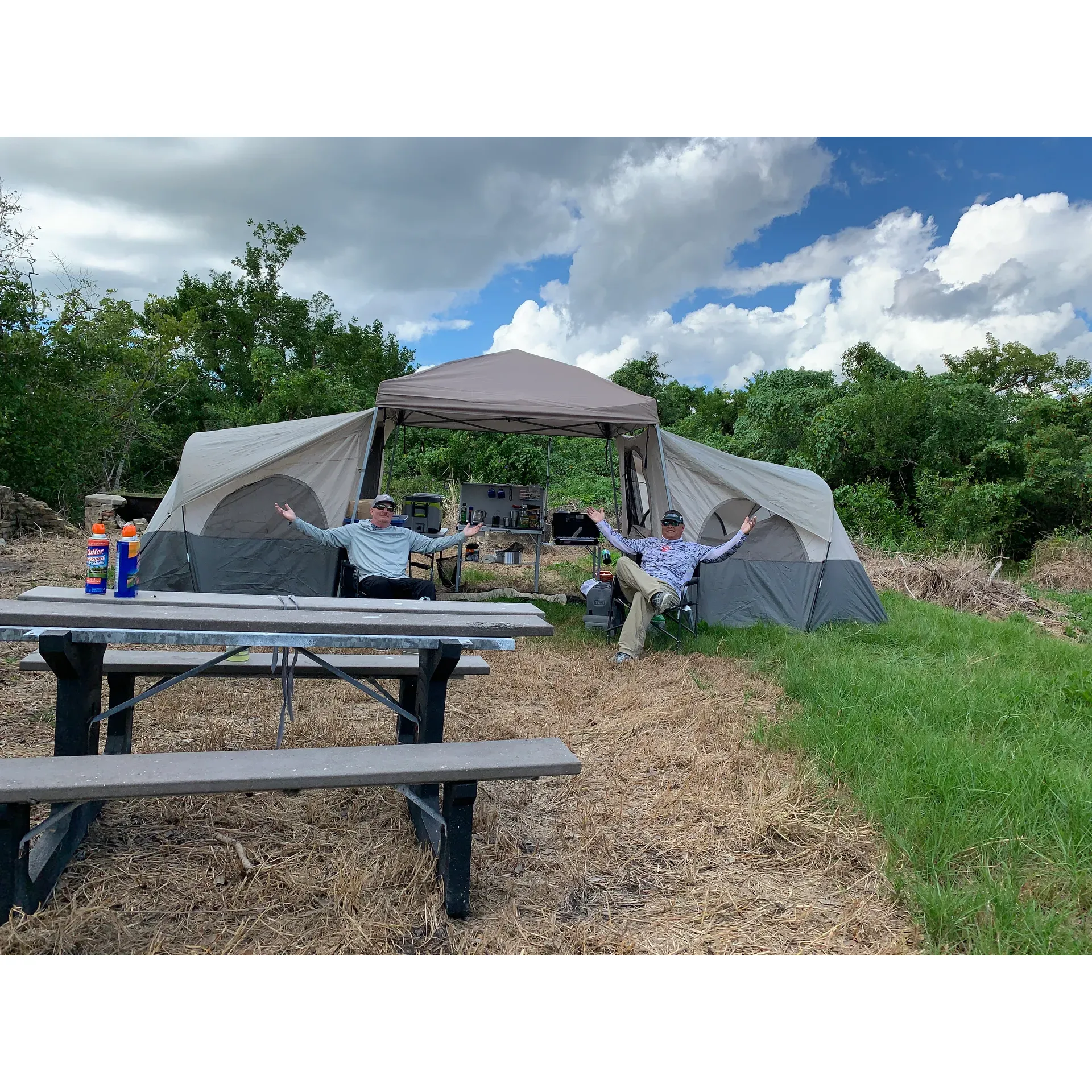 Watson’s Place is a delightful dry ground campsite that offers an enriching combination of nature, history, and adventure. Situated perfectly for those seeking a serene weekend retreat from Everglades City or Chokoloskee, the campground boasts ample space for several tent sites. It’s a locale with level ground that remains steady and dry, even during the high tides, thanks to its advantageous positioning.

A central feature is the small yet functional dock that sees a gentle flow of currents, perfect for those looking to engage with the waters or simply enjoy the ambiance of the dockside. Wildlife enthusiasts will appreciate the presence of local fauna, including the occasional shy alligator and the morning spectacle of dolphins making their way inland.

Adding to its charm is the site’s historical resonance; Watson’s Place is a portal to the past, where campers can immerse themselves in the history surrounding the infamous Edgar "Ed" Watson, a figure covered with intrigue. Guests are encouraged to delve into the rich tapestry of Watson’s legacy, either by searching "Ed Watson and Everglades" on the internet or by reading Peter Matthiessen’s "Shadow Country", a compelling account that vividly brings the history of the keys to life.

For those who embrace the great outdoors, the campsite's natural setting among the mangroves is both enchanting and befitting of thoughtful preparation—guests are advised to come equipped with their preferred insect repellent to ensure a comfortable stay.

Adding to the amenities, Watson’s Place provides the comforts of a fire pit with benches, which is ideal for gatherings under the stars, as well as the convenience of a lavatory on the dock. Whether you are a seasoned camper or a newcomer to Watson’s Place, this unique destination offers a memorable experience imbued with the essence of the Everglades. Visitors leave with not just memories of a tranquil getaway but also a deeper connection to the storied past of the region. Description by ChatGPT.