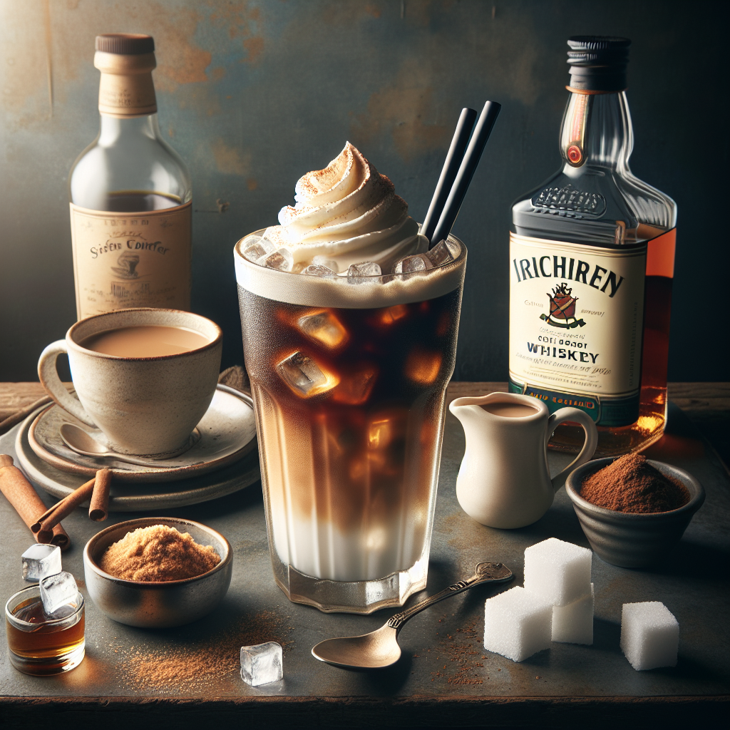 Iced Irish Coffee is a refreshing and boozy beverage that's perfect for warm weather or as an after-dinner treat. This indulgent drink combines the bold flavors of rich coffee with the smoothness of Irish whiskey, complemented by a hint of sweetness from brown sugar and a touch of creaminess from heavy cream.