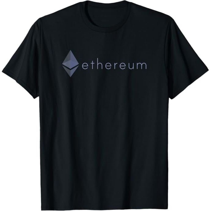 The t-shirt features a unique design that incorporates elements related to blockchain technology and Ethereum. It is a great way for cryptocurrency enthusiasts to show their support for Ethereum and the decentralized ecosystem it represents. The shirt is made of high-quality materials and is comfortable to wear, making it a great addition to any crypto enthusiast's wardrobe.