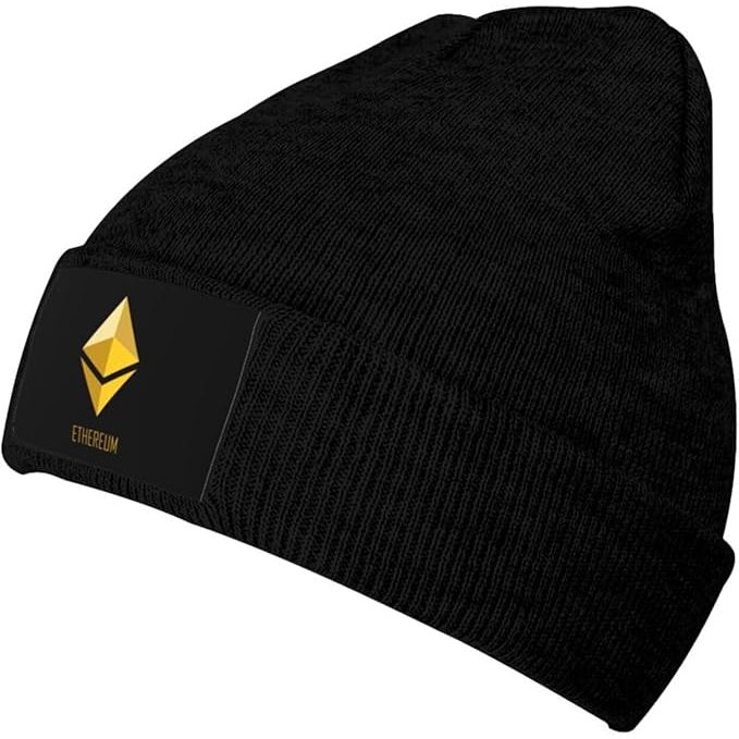 Ethereum Gold,Unisex Warm and Stylish Winter Beanie Hat for Cold Weather image