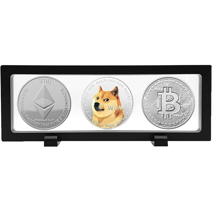 We present to you the gold-plated cryptocurrency, crafted with durable metal and a unique luxurious shine. With a diameter of 40mm and a thickness of 2.5~3mm, this coin weighs only 0.84 oz, making it perfect for display in your home or office as an exclusive piece of art.