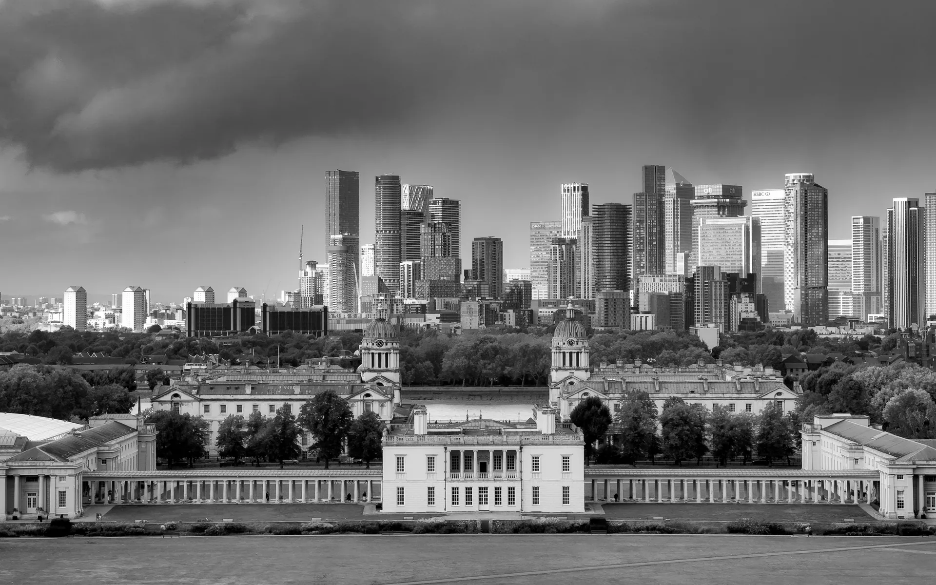 A view of the city from Greenwich.