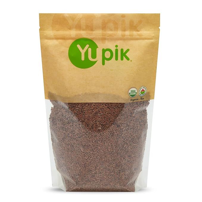 Yupik Organic Flax Seeds are a high-quality source of protein, fiber, and omega-3 fatty acids. This pack contains 2.2 pounds of brown organic flax seeds, making it an excellent choice for those looking to add healthy nutrients to their diet.