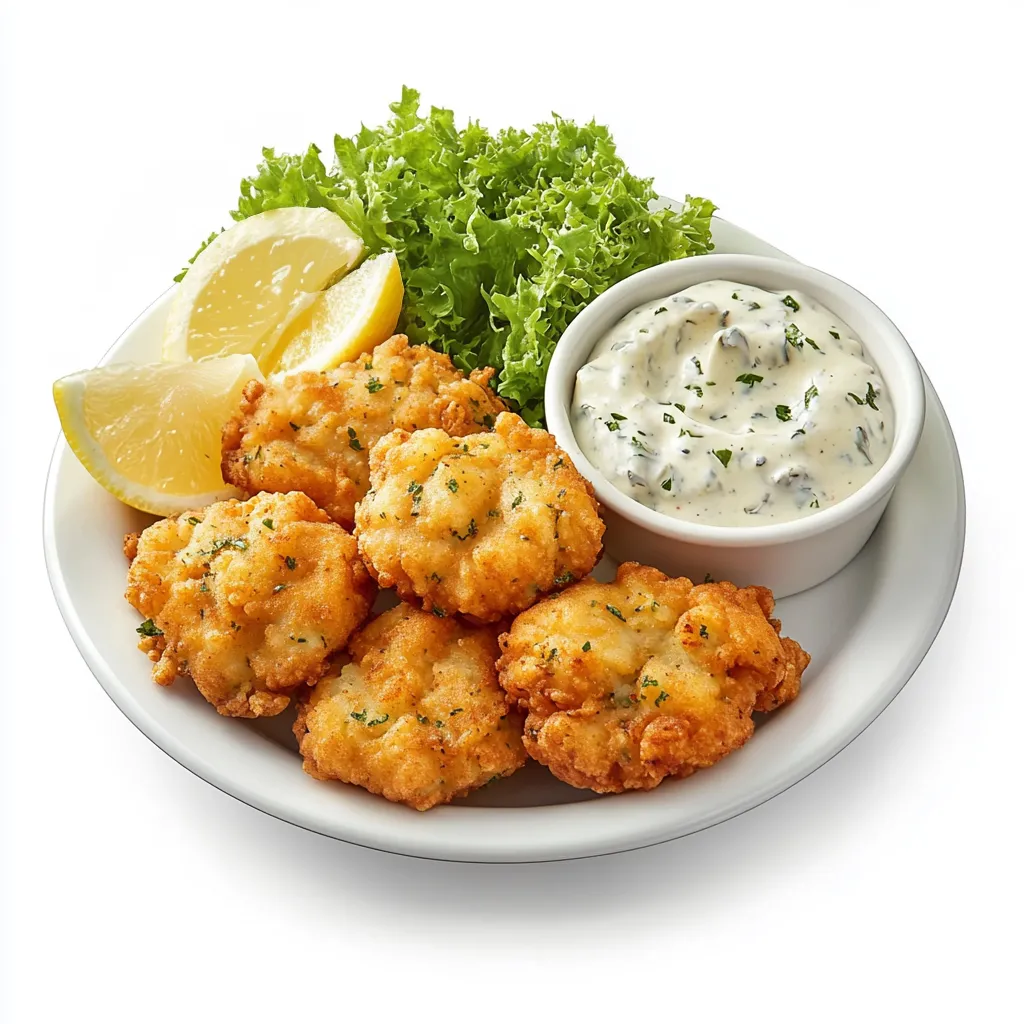 Clam Cakes, also known as clam fritters, are a quintessential New England treat. These savory delights feature chopped clams mixed into a seasoned batter and are deep-fried until golden and crispy on the outside while remaining tender and clammy on the inside.