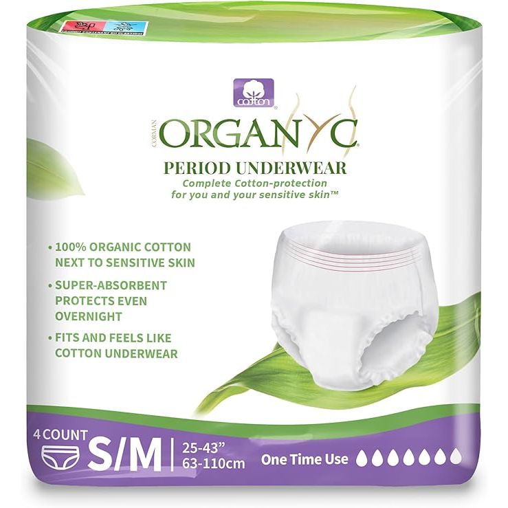 Organyc's disposable period underwear is the perfect choice for those with sensitive skin. Made from certified organic cotton, these underwear offer a gentle touch that keeps you comfortable for more than 8 hours.