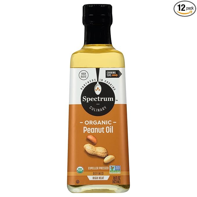 Spectrum Culinary Organic Peanut Oil is a high-quality, organic oil made from roasted peanuts. This oil is refined, meaning it has gone through a process to remove impurities and create a clear, neutral flavor profile suitable for a variety of cooking applications.