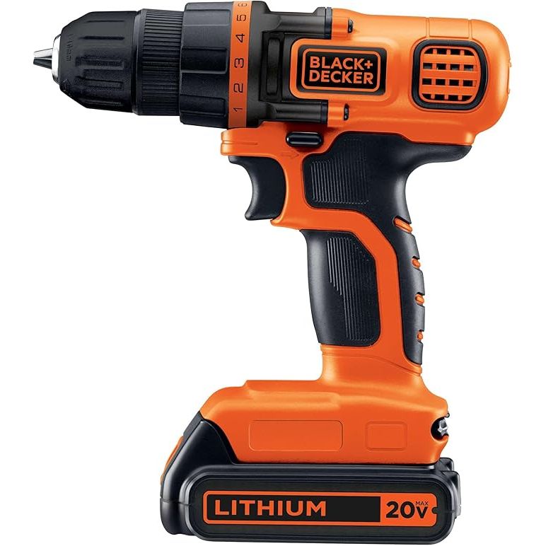 The BLACK+DECKER 20V MAX Cordless Drill and Driver (model LDX120C) is a versatile and compact tool designed for a broad range of drilling and driving tasks. It features a 3/8-inch chuck that can accommodate a variety of drill bit sizes, making it ideal for use in wood, metal, and plastic.