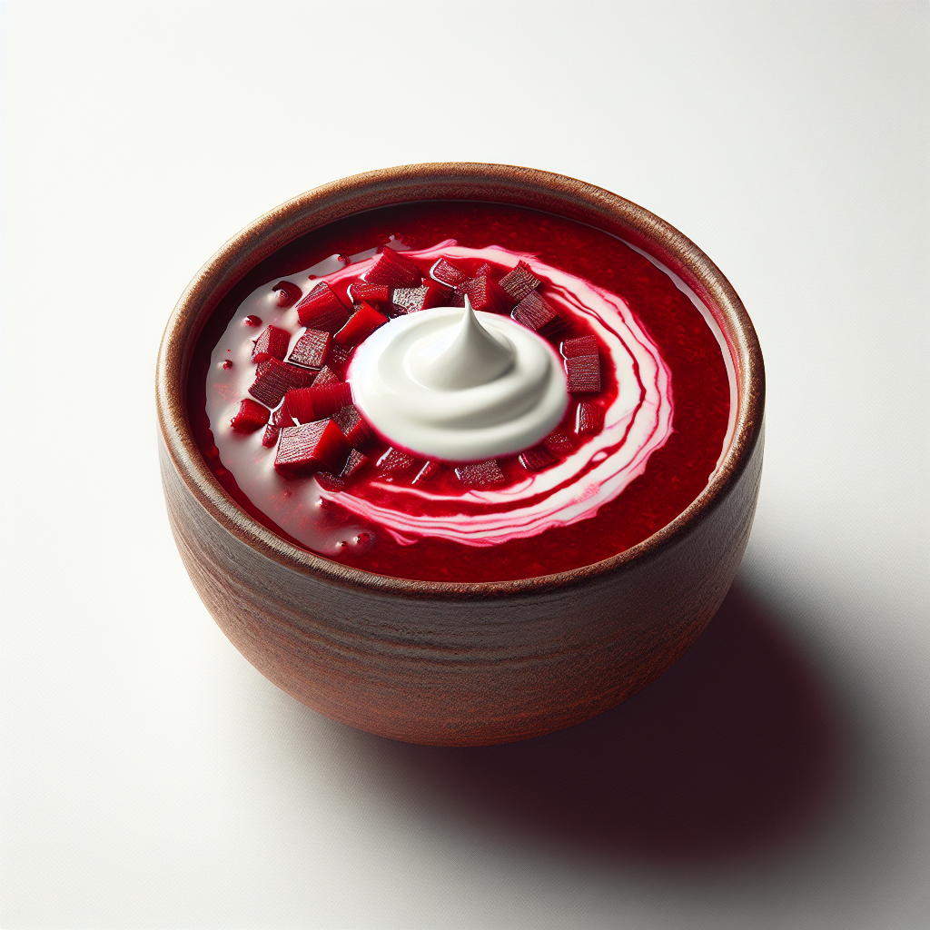 Borscht is a traditional Eastern European soup known for its characteristic vivid red color, which comes from the key ingredient, beets. This hearty soup combines the earthy flavors of beets with a variety of vegetables such as cabbage, carrots, and potatoes, simmered in a rich beef or vegetable broth.
