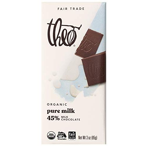 The Theo Chocolate Pure Organic Milk Chocolate Bar is crafted from high-quality ingredients, including organic cocoa beans and organic cane sugar. This chocolate bar contains a minimum of 45% cacao, giving it a rich and decadent flavor profile that is sure to please chocolate lovers.