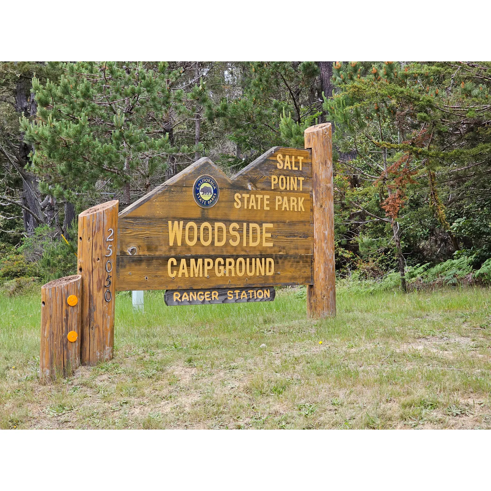 Woodside Campground offers an idyllic retreat for nature enthusiasts and beachcombers alike. The campground provides an array of spacious, private campsites, each equipped with conveniences such as flush toilets and well-maintained restrooms, ensuring cleanliness and comfort for all guests. For those who prefer a picturesque setting close to the ocean, the campground's proximity to the beach area is perfect for hiking and capturing stunning photographs of the scenic surroundings.

Accommodations at Woodside Campground are diverse, with a dedicated Hike & Bike Site that serves as a serene oasis where weary cyclists can unwind in peace. A highlight for many campers is the reliable WiFi connection, a surprising luxury in such a natural setting, allowing guests to remain connected even while reveling in the great outdoors.

Nature lovers will find themselves immersed in the woodland ambiance, where select campsites boast open meadows, while others are sheltered by the canopy, offering a mix of sun and shade. Those staying in the upper loop will appreciate the generous spacing between each site, though visitors with vans, trailers, or motorhomes should note that parking spaces can be uneven. However, certain sites feature double-wide parking for additional convenience.

Despite the fact that sites are on the cozier side and without shower facilities, campers are treated to essential amenities, including picnic tables, food boxes, and fire pits at every campsite. Potable water faucators, whimsically marked with red mushroom caps, are dotted around the campground for easy access.

For those interested in celestial observations, sites such as #44 offer a breath-taking vantage point from which to gaze upon starry skies, a reminder of the natural beauty that Woodside Campground is enveloped in. Bundles of wood and kindling are available for purchase, ensuring that the tradition of campfire storytelling and marshmallow roasting can continue unabated.

Although the campground does experience limited cell coverage, it is precisely this feature that enhances the escape from the bustling outside world, encouraging guests to immerse themselves in the serene woodlands and coastal charm that Woodside Campground promises to deliver with each visit. Whether seeking solitude or adventure, the campground serves as a gateway to a refreshing outdoor experience. Description by ChatGPT.