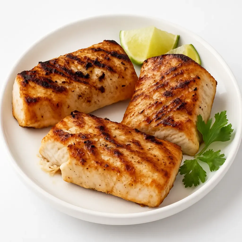 This recipe features the delicate Ono fish, known for its flaky texture and mild flavor, which is grilled to perfection and then drizzled with a zesty lemon butter sauce. The Ono is first marinated briefly in a mixture of olive oil, lemon zest, and herbs to enhance its natural flavor.
