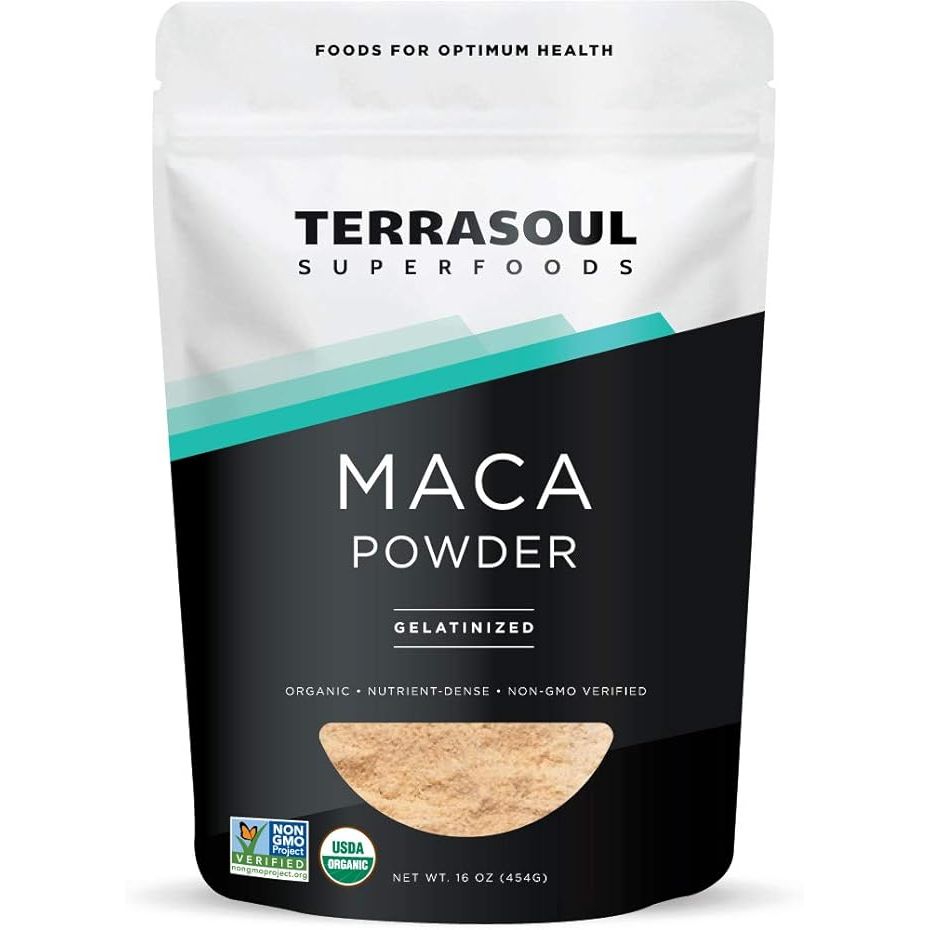 Terrasoul Superfoods Organic Gelatinized Maca Powder is a 16 oz. product that is known for its hormone balancing and energy boosting properties. Derived from Peruvian maca root, this superfood powder has been gelatinized for easy digestion, making it a convenient addition to your daily routine.