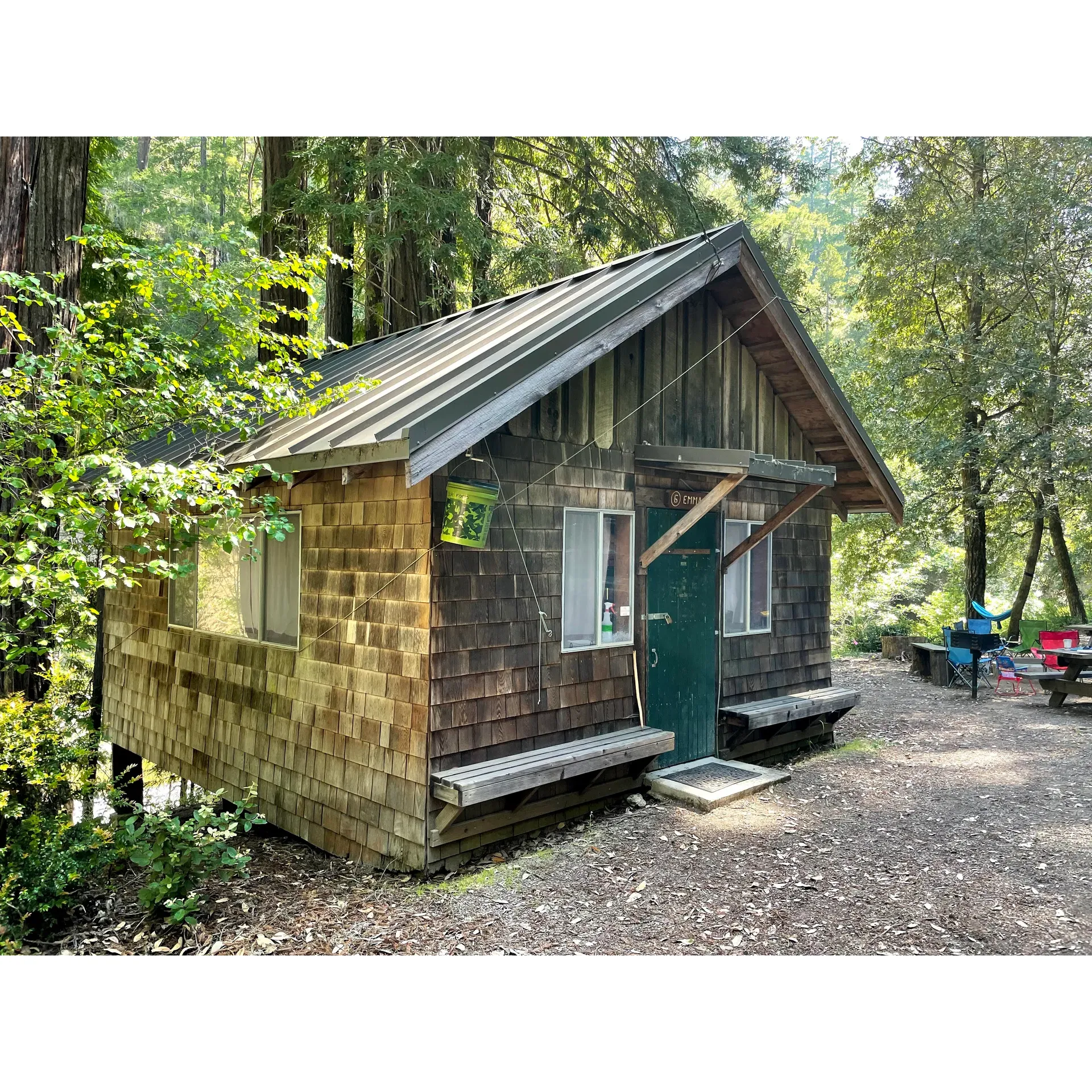 Camp Liahone Redwoods offers an exceptional retreat experience immersed in natural splendor, providing guests with a respite that combines tranquility with outdoor adventure. The camp, widely recognized for its magnificent scenery, offers an array of well-maintained cabins that boast essential amenities, ensuring a comfortable stay amidst the rugged beauty of the surrounding area. With the cabins featuring sturdy bunk beds and storage solutions, visitors are set to enjoy a cozy, rustic lodging experience tailored for relaxation and creating memories.

Guests are greeted by a setting that's rich in opportunities for recreation and spiritual enrichment, making it an ideal site for family gatherings, spiritual retreats, and personal rejuvenation. The facility is managed by attentive and helpful camp hosts that enhance the stay with their dedicated service, contributing to a warm and welcoming atmosphere. Camp Liahona Redwoods takes pride in its heritage of nurturing spiritual values and traditions, offering a space where individuals and groups can partake in uplifting activities amidst nature's grandeur.

With amenities like a playing field and a natural swimming hole, the camp invites visitors to engage in various activities including campfires, canoeing, kayaking, rock climbing, and more, all of which are complemented by the stunning visuals of the Redwood forest. Additionally, guests are encouraged to participate in communal experiences like Sunday church services, fostering a sense of togetherness and reflection.

The camp is also equipped with powered facilities that include heated cabins complete with full kitchens and both hot and cold running water, delivering comfort and convenience even while settled within the secluded mountain landscapes. And while the location revels in its seclusion and lack of technological distractions, it is admired for its ability to offer a truly 'unplugged' experience that allows guests to connect with one another and the environment in a more meaningful way.

Ideal for unique events such as family reunions, Camp Liahona Redwoods stands out for providing an exceptional value and setting where visitors can indulge in the tranquility of nature, the joy of community, and a sense of peace that only such an enchanted place can offer. Description by ChatGPT.