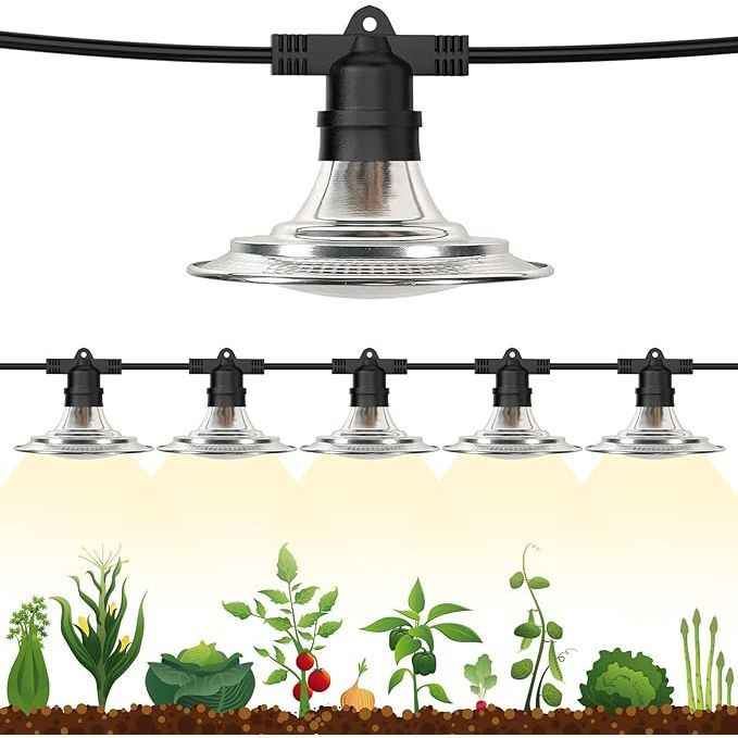 The Espird Outdoor LED Grow Lights are a set of waterproof string lights designed specifically for greenhouse gardening. Featuring a full spectrum LED light, these grow lights are ideal for providing plants with the necessary light energy for seedling, vegetative, and flowering stages of growth.