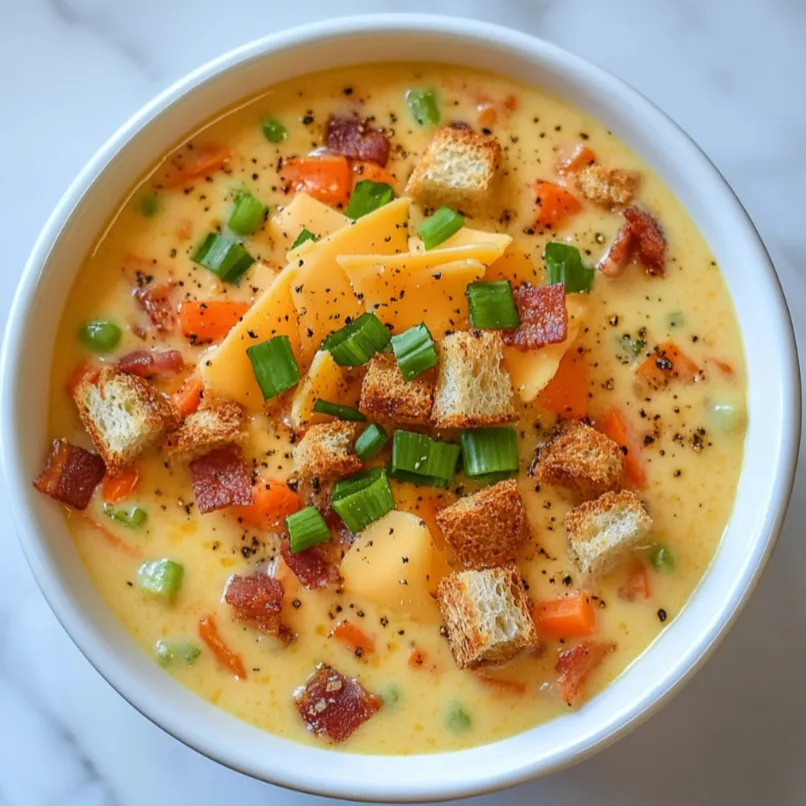 Beer Cheese Soup is a classic, comforting dish that features the bold flavors of sharp cheddar cheese and ale. The combination creates a smooth, creamy base that is enhanced by the malty notes of the beer and the tanginess of the cheese. To prepare, a blend of vegetables such as onions, carrots, and celery are sautéed until softened.