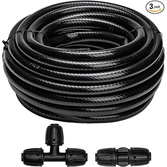 The 1/2" drip irrigation tube is designed for maximum durability and flexibility, with an inner diameter of 13mm and outer diameter of 16mm. This extra thick tube (3mm) offers double explosion-proof protection to prevent leaks or bursts caused by sudden pressure changes.