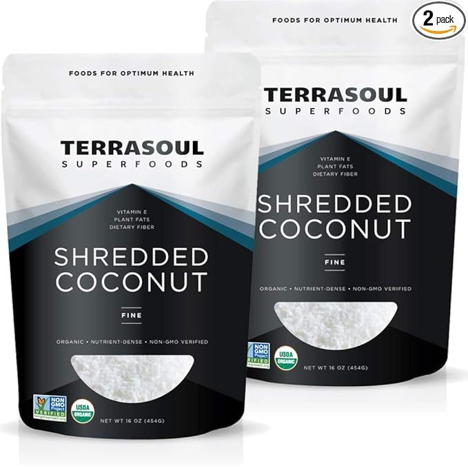 Terrasoul Superfoods Organic Coconut Flakes are a high-quality product made from organic coconuts that are sustainably sourced. The coconut flakes are finely shredded and cut in a macaroon style, making them perfect for use in a variety of recipes such as granola, baked goods, or as a topping for smoothie bowls and yogurt.