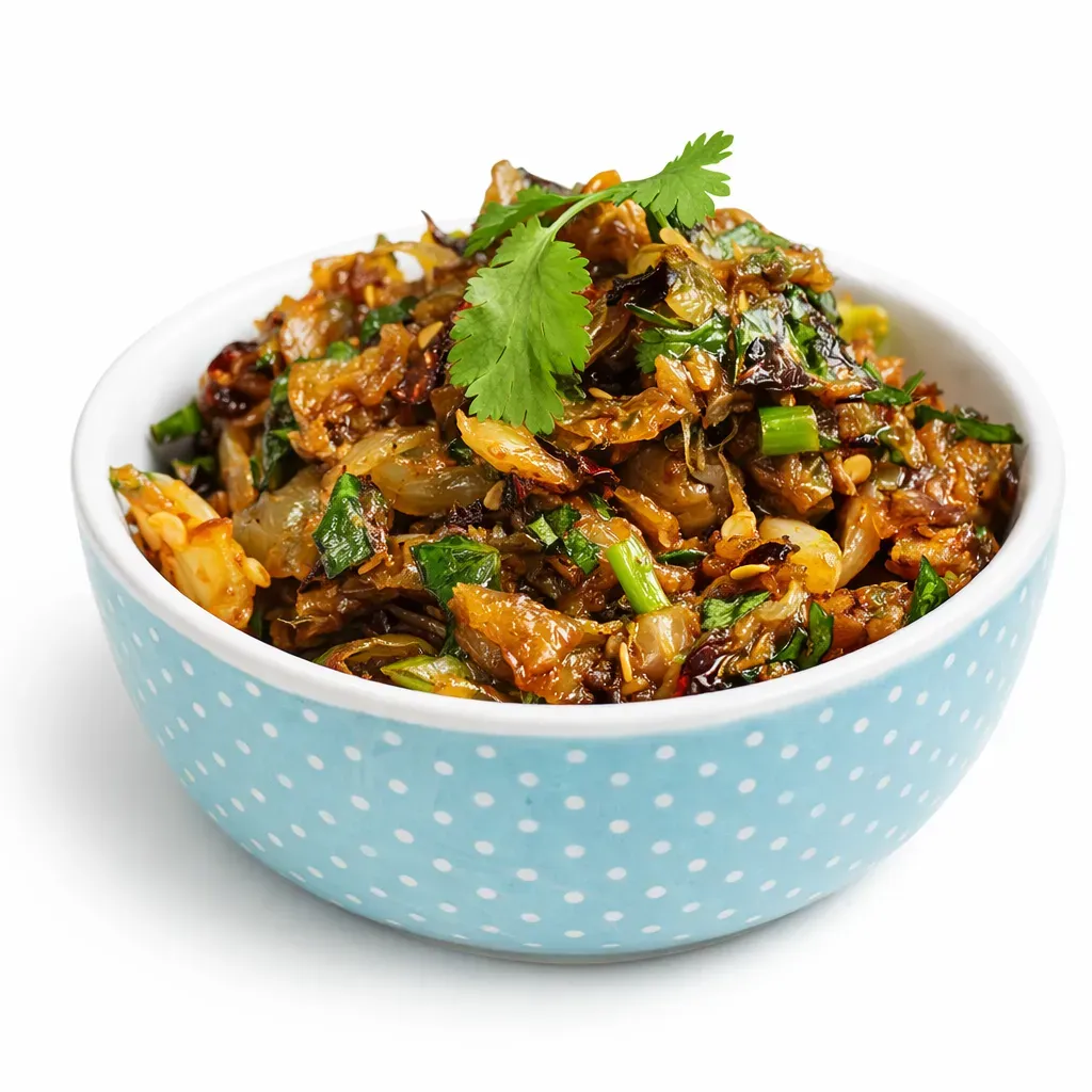 A traditional Bengali dish featuring a spicy and flavorful mash of dried Bombay duck fish, perfect as a condiment for rice.