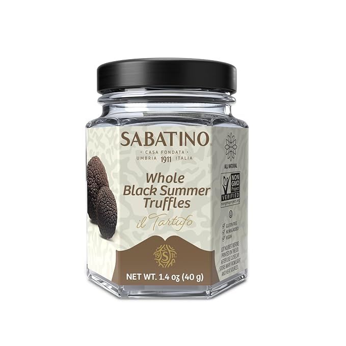 Sabatino Tartufi Whole Black Summer Truffle is a high-quality truffle product that comes in a 1.4-ounce container. It is made from whole black summer truffles that have been carefully selected and preserved to capture their unique and intense flavor.