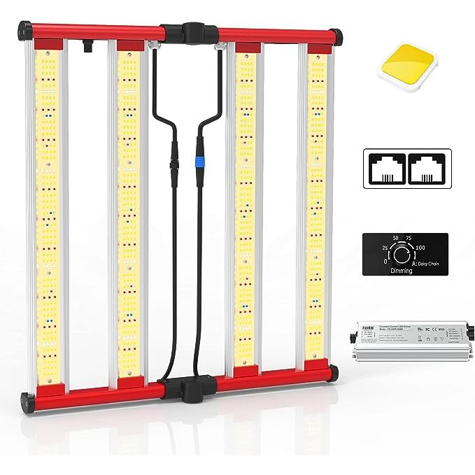 The AGLEX 240W LED Grow Lights are designed specifically for indoor plant growth, providing a full spectrum of light that is essential for optimal plant development. With 780PCS diodes, these grow lights emit a balanced combination of UV and IR light to simulate natural sunlight, promoting healthy growth and maximizing yields.
