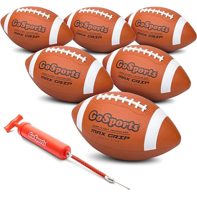 GoSports Rubber Footballs is a reliable and durable option for youth players looking to improve their skills. This set includes six youth-sized footballs, making it perfect for team practices, games, or backyard play. The set also comes with a pump and carrying bag for easy storage and transportation.
