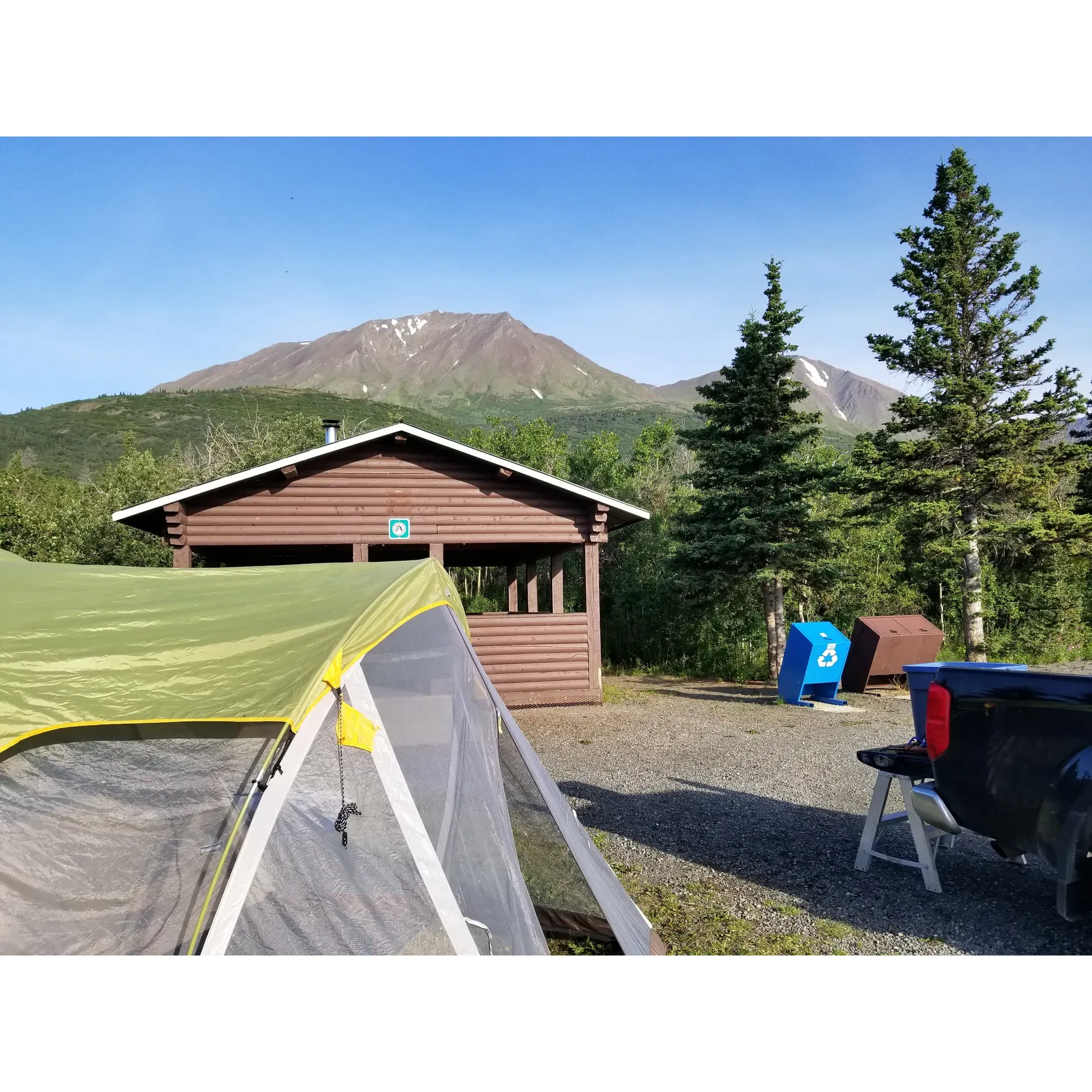 Dezadeash Campground is a picturesque outdoor retreat offering serenity and natural splendor. Visitors can indulge in breathtaking sceneries with panoramic views of Dezadeash Lake, providing an idyllic backdrop for an unforgettable camping experience. The campground prides itself on its cleanliness, with well-maintained outhouses and a bountiful supply of firewood for a cozy campfire under the magical sky.

Camping enthusiasts will appreciate the easy access to the lake from most sites, allowing for spontaneous swims or relaxing by the water's edge. Although the campground is frequented by a refreshing breeze that enhances the outdoor ambiance, guests will find it a welcomed natural feature that keeps the pesky bugs at bay, ensuring a more comfortable stay.

Camping sites, while cozy for larger vehicles, remain accessible, ensuring that those with RVs or trailers can join in the fun, with a bit of skillful maneuvering. Outdoor adventurers and nature lovers visiting Dezadeash Campground will find a simplicity that amplifies the beauty of the setting, with basic amenities fostering a true escape from the hustle and bustle of city life.

As an added perk, the campground’s tranquility is complemented by the harmonious calls of loons, which may accompany swimmers enjoying the clear waters of the lake. This destination is celebrated by many as one of the top camping sites, recognized for its stunning vistas and the sheer magnificence of the untamed sky above.

For those seeking a pristine natural refuge and a chance to create lasting memories under starlit nights, Dezadeash Campground offers a splendid retreat catering to adventurers and peace-seekers alike. Description by ChatGPT.