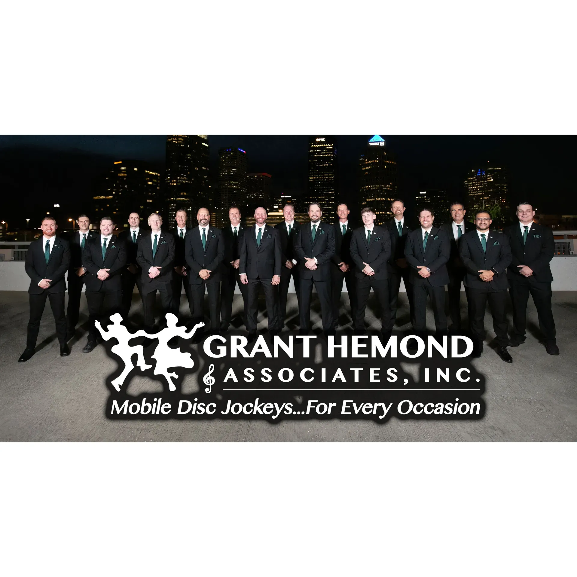 Grant Hemond and Associates, Inc. is a premier entertainment company known for its exceptional DJ services, delivering a perfect blend of professionalism, musical talent, and event expertise. The company has garnered rave reviews for providing memorable experiences at various events, ensuring that each celebration is unique and unforgettable.

With a team of seasoned DJs like Tom Delisa, James King, Rafael Santiago, and Eric Harding, the company exhibits a mastery of creating the right ambiance for any occasion. Tom Delisa, celebrated for his charismatic mastery of ceremonies, brings an energetic presence similar to renowned artist Calvin Harris, ensuring that every schedule is followed, and each transition is seamlessly crafted to keep the party going.

James King's collaborative approach guarantees a stress-free experience for clients. His insightful recommendations and personalized touch reflect the company's dedication to understanding and actualizing the client's vision. Clients praise his ability to foster fun environments, tailored to their desired vibe and event nuances.

Rafael Santiago's contagious energy and impeccable music selection turn any wedding into an extraordinary dance celebration. His sensitivity to clients' preferences, including a keen respect for "do not play" lists, ensures a night filled with crowd-pleasers that resonate with diverse audiences.

Eric Harding's finesse in blending multi-lingual music selections spotlights Grant Hemond and Associates' versatility in catering to ethnic weddings with the utmost cultural sensitivity. His skill in curating busy dance floors and integrating personalized music touches, such as tailored medleys, highlight the company's commitment to delivering bespoke entertainment experiences.

The company's adeptness at working with diverse venues and coordinating with other vendors demonstrates their industry proficiency. Their ability to provide high-quality audio for outdoor ceremonies, along with tasteful lighting setups, underscores their comprehensive approach to event production. With a focus on creating joyous atmospheres and energizing guests of all ages, Grant Hemond and Associates, Inc. stands as a top recommendation in the entertainment sphere for anyone seeking a flawless and vibrant event. Description by ChatGPT.