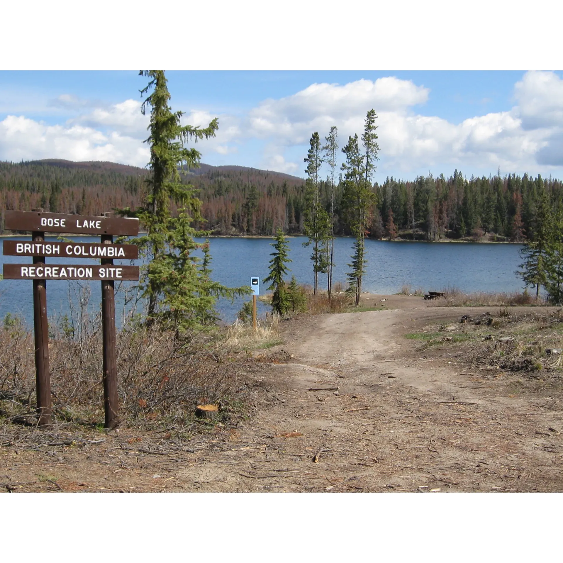 Bose Lake Recreation Site is a beautiful outdoor destination situated in Logan Lake, British Columbia, Canada. The site offers a variety of outdoor activities for visitors to enjoy, including fishing, boating, camping, and hiking. Bose Lake is well-known for its crystal-clear waters and stunning natural surroundings, making it a popular spot for locals and tourists alike.

The recreation site features a campground with both serviced and unserviced sites, as well as picnic areas and a boat launch for easy access to the lake. Hiking trails around the lake offer opportunities to explore the surrounding wilderness and take in the picturesque views. Whether you're looking for a relaxing day on the water or a more adventurous outdoor experience, Bose Lake Recreation Site has something for everyone to enjoy.

Located in the heart of British Columbia's picturesque landscape, Bose Lake Recreation Site is the perfect destination for outdoor enthusiasts looking to immerse themselves in nature and enjoy a peaceful getaway. With its range of recreational activities and scenic beauty, it's no wonder why Bose Lake is a popular destination for visitors seeking relaxation and adventure in the great outdoors. Description by ChatGPT.