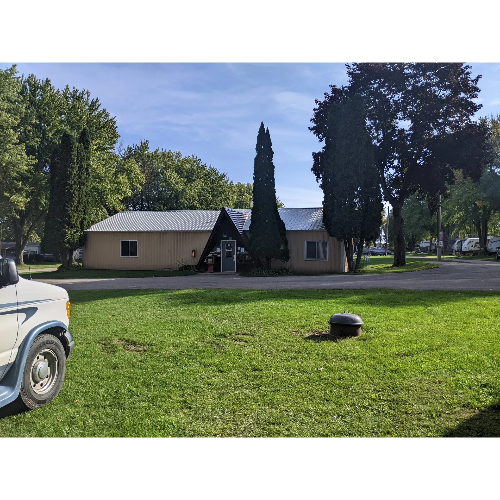 Shady Oaks Trailer Park & Campground presents an idyllic retreat for both the seasonal visitor and the on-the-go traveler seeking a restful stopover. Its well-appointed RV Park brims with a welcoming atmosphere, offering a mix of permanent RV's, mobile homes, and a selection of daily rental spots complete with full hook-ups to accommodate a range of guest needs. 

Surrounded by the serene beauty of a nearby lake, the location provides an oasis of outdoor activities, including a spacious dog park where pets can run and play to their hearts' content. Families can delight in quality time at the small, on-site playground, ensuring there's a touch of joy for every age.

Among the valued amenities, guests enjoy access to clean bathroom facilities and though the showers operate on a paid basis, they are maintained to provide comfort after a day of exploration or relaxation. While staying connected with the rest of the world may be a challenge due to a temperamental wi-fi service, this park offers an unplugged escape, encouraging guests to immerse themselves in the tranquil environment.

The staff, often highlighted for their friendliness and helpful nature, contribute to the park's reputation as a home away from home. The owner, Mike, receives particular mention for his hospitable and accommodating service that leaves a lasting positive impression on visitors.

Environmental consciousness is a commendable attribute of Shady Oaks Trailer Park & Campground, with initiatives such as recycling programs fostering a sustainable and responsible community. 

In essence, Shady Oaks Trailer Park & Campground is a place where the simple pleasures shine through—where camaraderie and the enjoyment of nature's offerings culminate in a delightful camping and RV-ing experience. Guests often express their intention to return, painting a picture of a spot that's not just a place to stay, but a part of their journey worth revisiting. Description by ChatGPT.